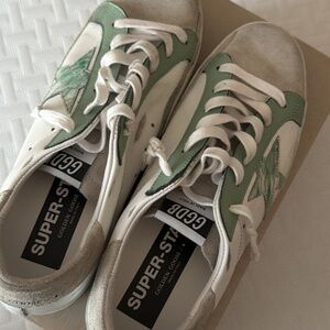 Golden Goose, sz 40, suede grey and green, BRAND NEW